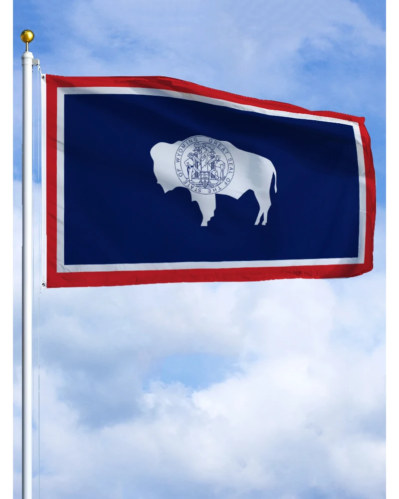 60×90 90x150 120×180CM Wyoming Emblem Flag Polyester Printed Banner US state Tapestry For Decor