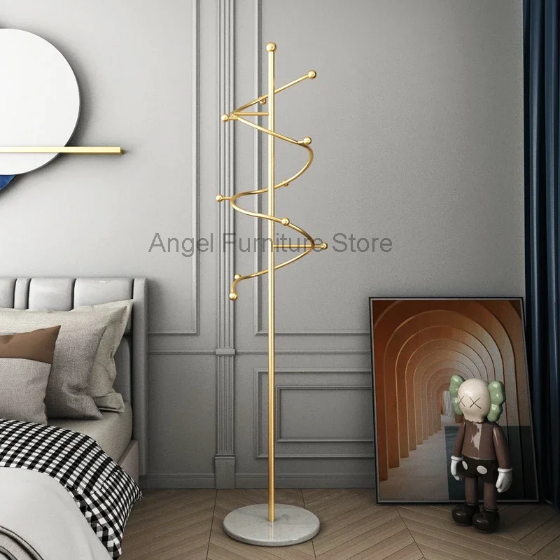 Coat Cloth Hanger Stand Rack Jacket Gold Boutique Clothing Rack Stand Wardrobe Colgador De Ropa Space Saving Furniture XF15XP