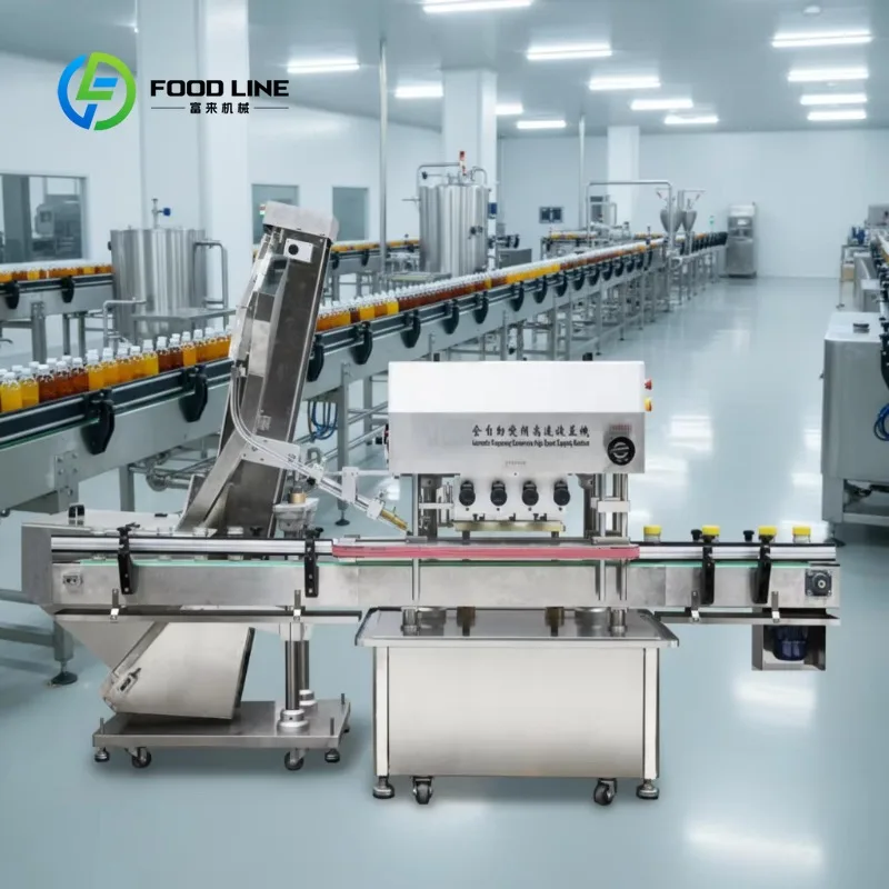 Round Bottle Spindle Screwing Capping Machine, High Speed Mango Juice Glass Bottle Cap Tightener, Customized