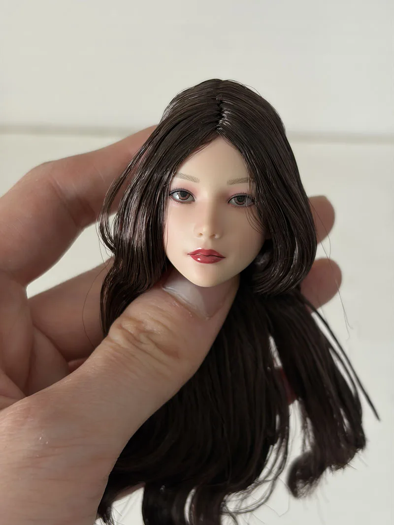 1/6 Scale Anime Girl Yuki Movable Eyes Head Sculpt Carving Model Fit 12'' Female Soldier Pale Action Figure Body Dolls view 3