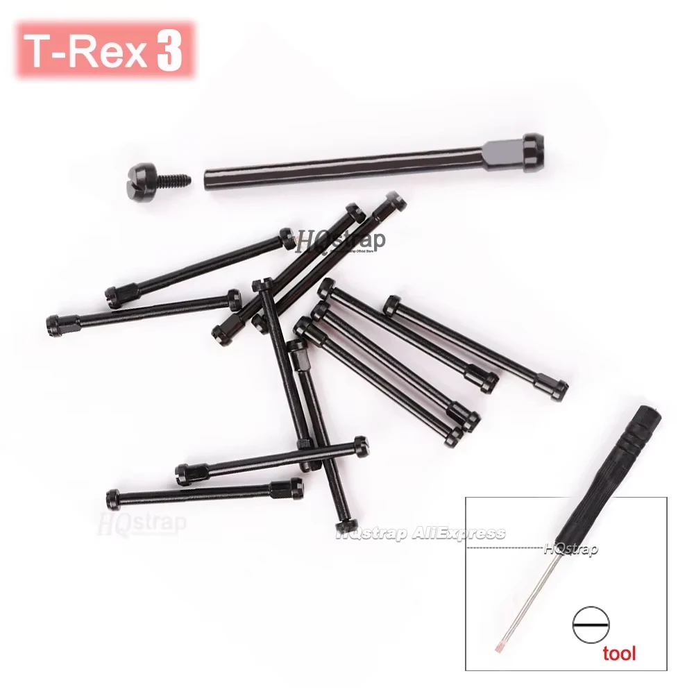 2pcs Metal Connector for Huami Amazfit T-Rex 3 Screw Rod Watch Strap Adapter for Amazfit T Rex3 with Tool Smartwatch Accessories