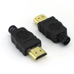2-10PCS NEW HDMI Male Connector Transfer Terminals gold-plated HDMI soldering male head With plastic casing High Quality