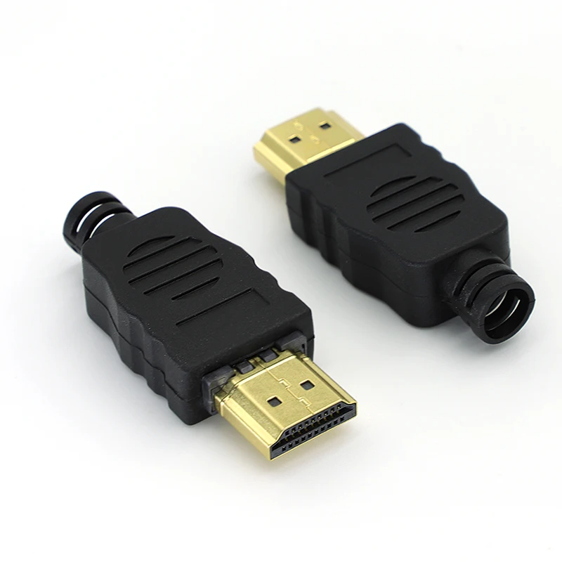 2-10 sztuk nowe złącze męskie HDMI zaciski transferowe pozłacane lutowanie HDMI męska głowica z plastikową obudową wysokiej jakości