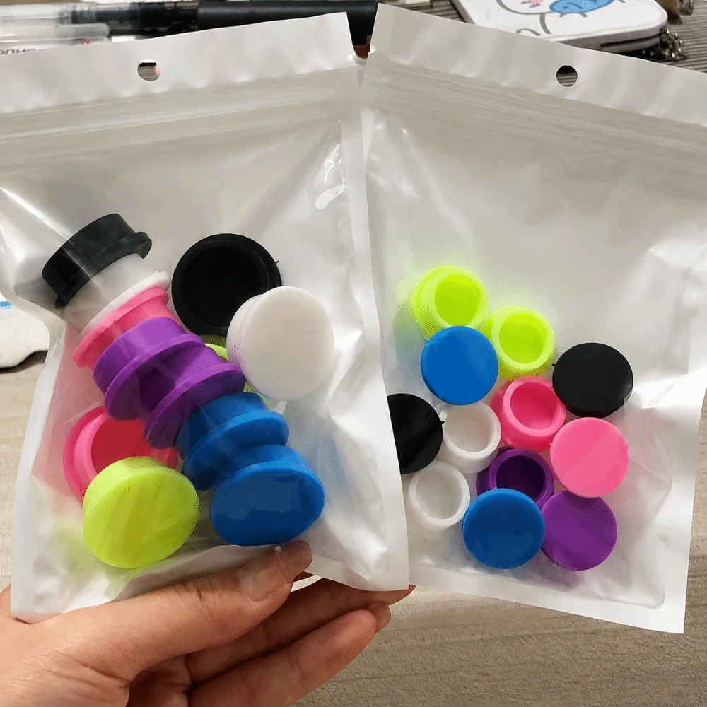 6/12Pcs New Leak Proof Glass Vial Caps Silicone Evaporation Proof Vial Seal Covers Reusable Peptide Vial Caps Lab Research