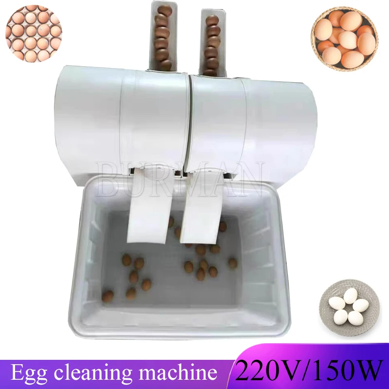 220V Egg Washing Machine Nylon Brush Automatic Brush Cleaning Chicken Salted Duck Egg Washer