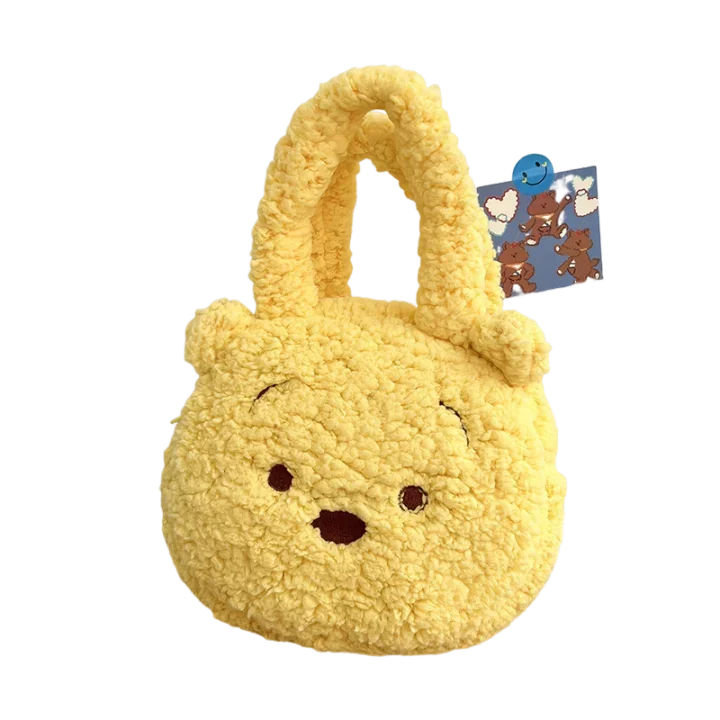 Bolso de mano suave de Winnie The Pooh, bolso clásico de felpa, oso de fresa, monedero de cambio, billetera de alienígena de Disney, regalo de