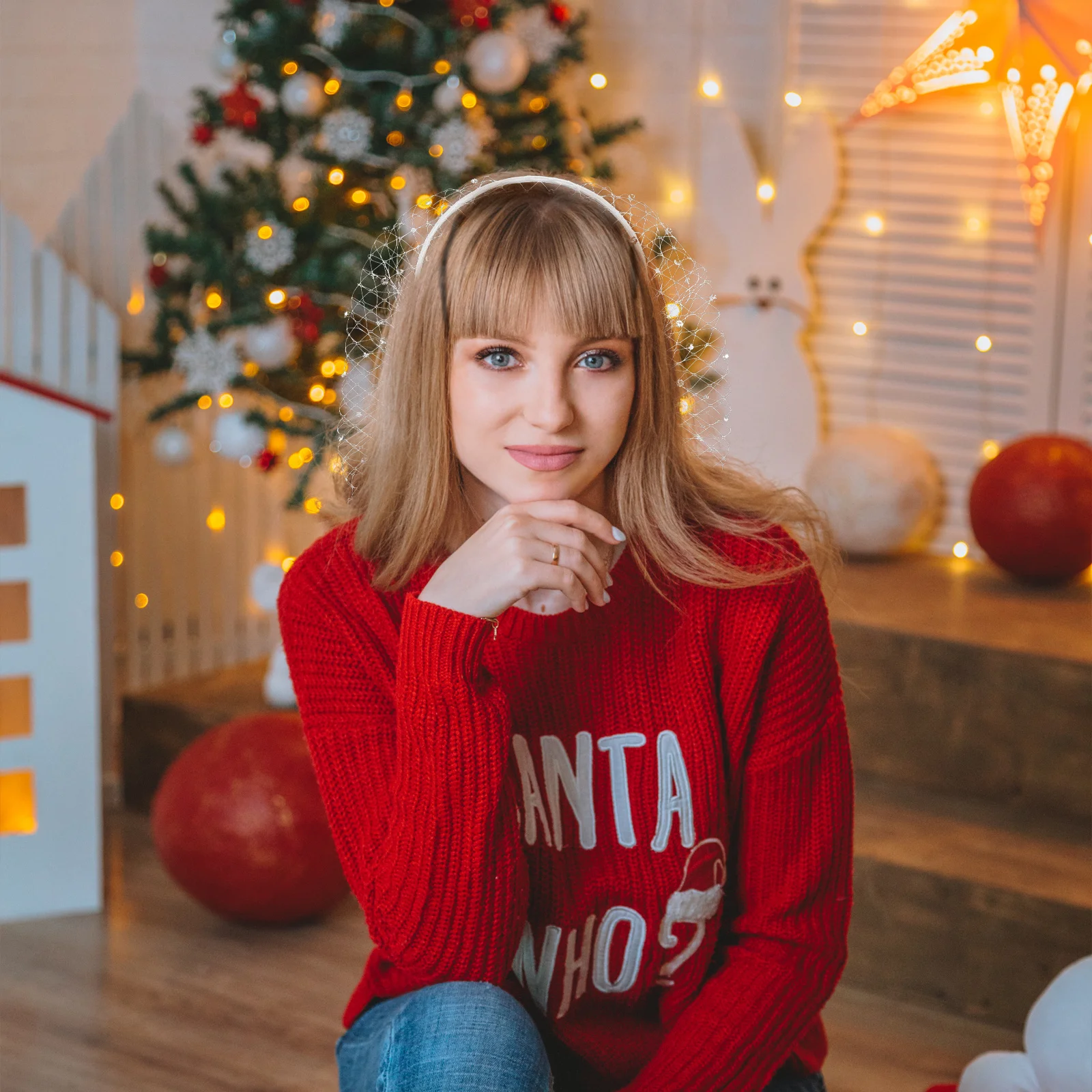 غطاء رأس حجاب من حجر الراين، رباط شعر أنيق لحفلات الزفاف، إكسسوار هدية للنساء، غطاء رأس للعروس #6