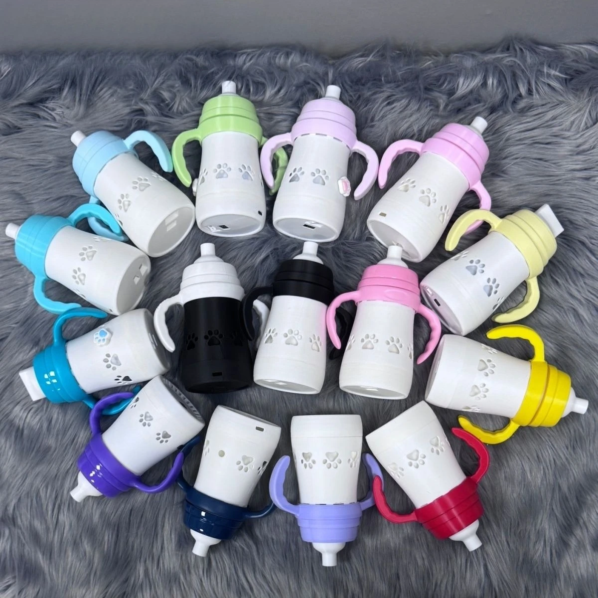 

New Mical and Affordable Animal Fan, Small Bottle Fan Hanging Neck, Light, Adjustable Speed and Rechargeable Beast Costume Props