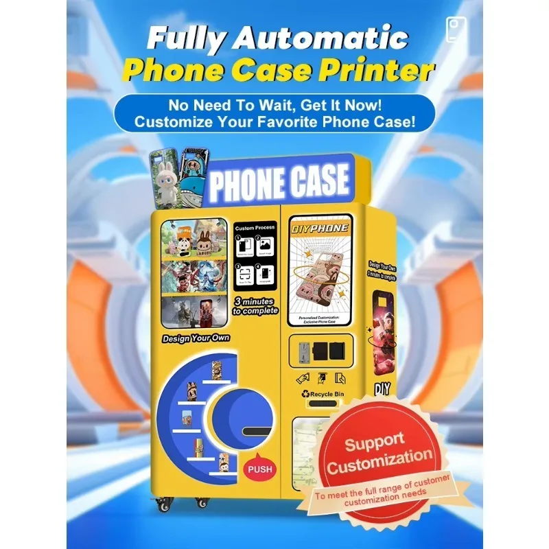 آلة بيع حافظة الهاتف المحمول ذات التنظيف التلقائي مقاس 42 بوصة تعمل باللمس 5G 24/7 دعم عبر الإنترنت طابعة UV دفعات متعددة