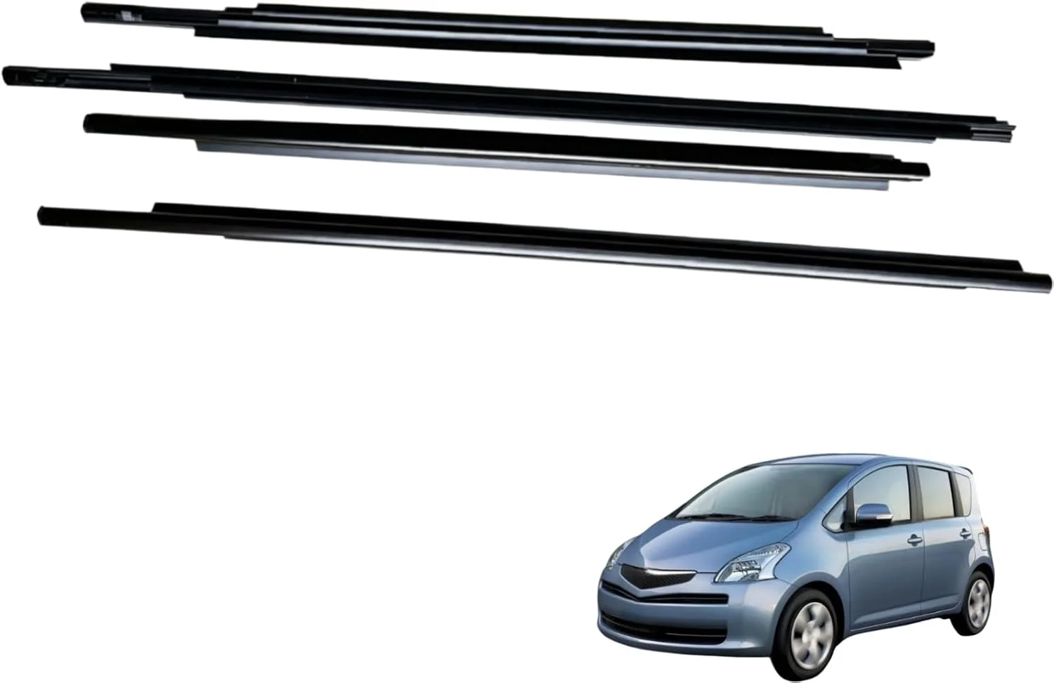 Weatherstrip Window Sealing Strip Moulding for Toyota Ractis 2005 06 07 08 09 2010 Verso-S Door Belt Weatherstrip SealWindow