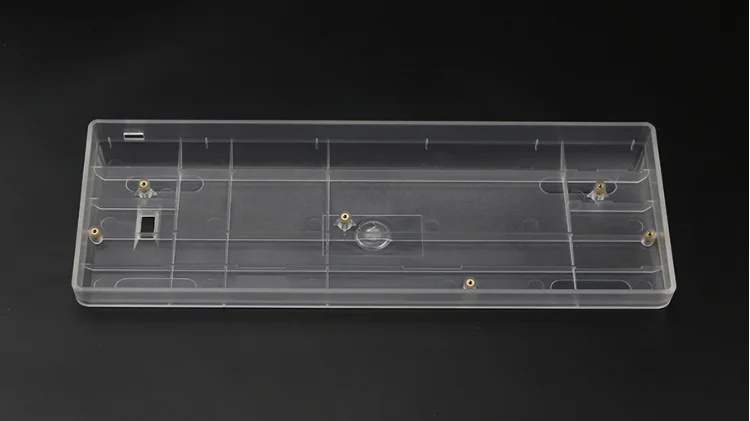 GH60 Keyboard Case 61 63 64 Keys Transparent Compact 60% Mini Plastic Frame Black Clear
