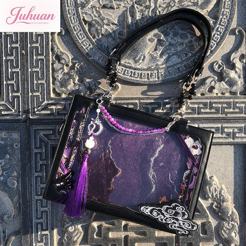 China Ancient Valley Beauty Peripheral Comic Exhibition ltabag Cloud Feilong Beaded New Chinese Shoulder Crossbody Bag Women