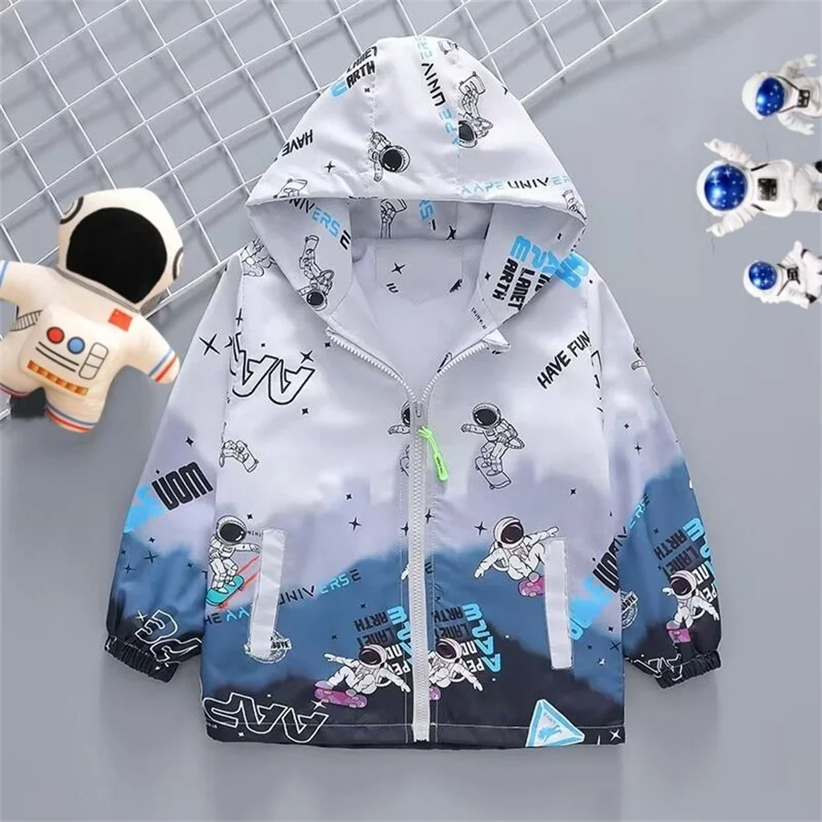 Children Outwear Waterproof Fleece Jacket For Boys Hooded Coat Spring Autumn Fashion Outdoor Kids Warm Windbreaker