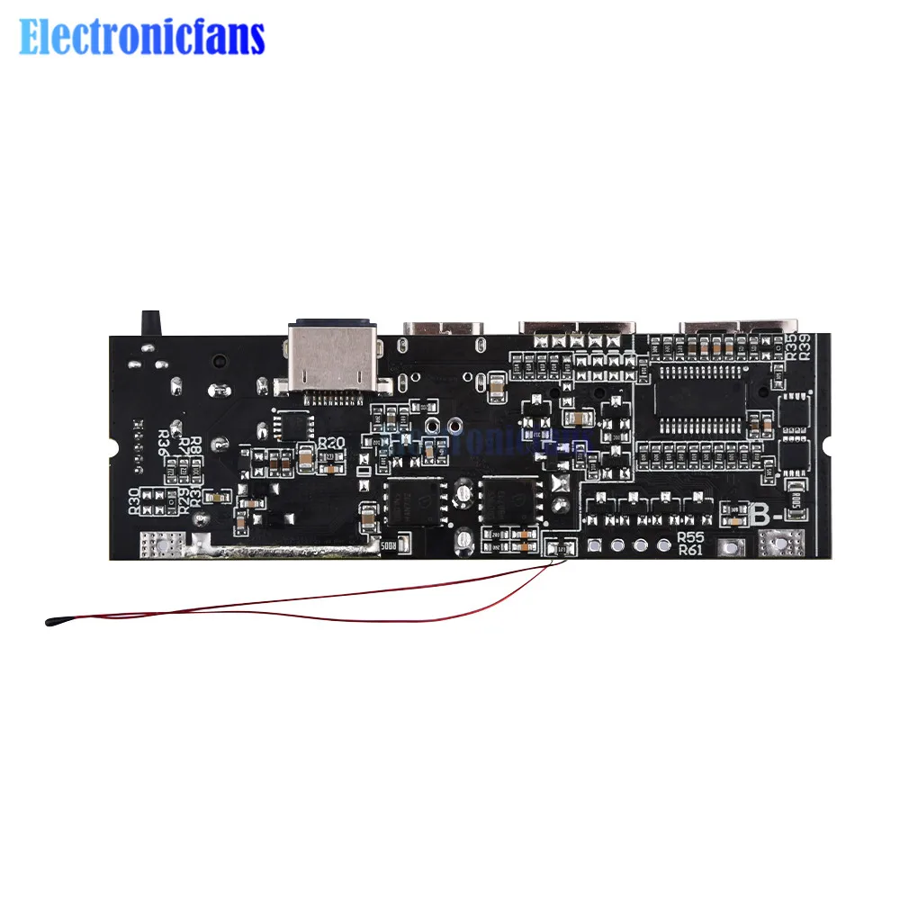 QC4.0 QC3.0 LED Dual USB PD 18650 ricarica rapida 3S 65W 4S 100W 5S 100W Micro/Type-C USB Mobile Power Module protezione della temperatura