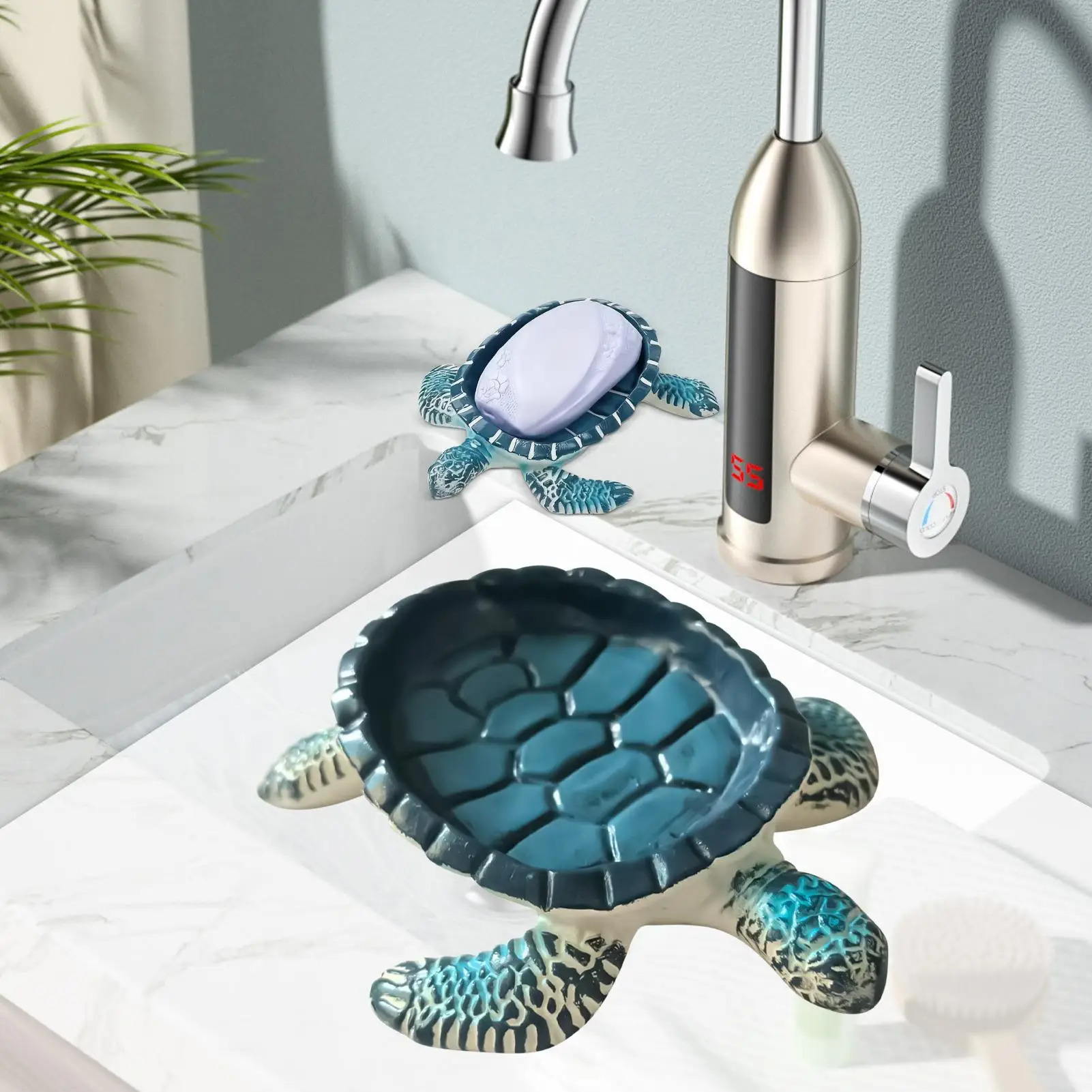 

Soap Dish For Shower Tortoise Dispenser Decor Soap Holder Self Draining For Kitchen Sink Bathroom Bathtub Home Shower Countertop
