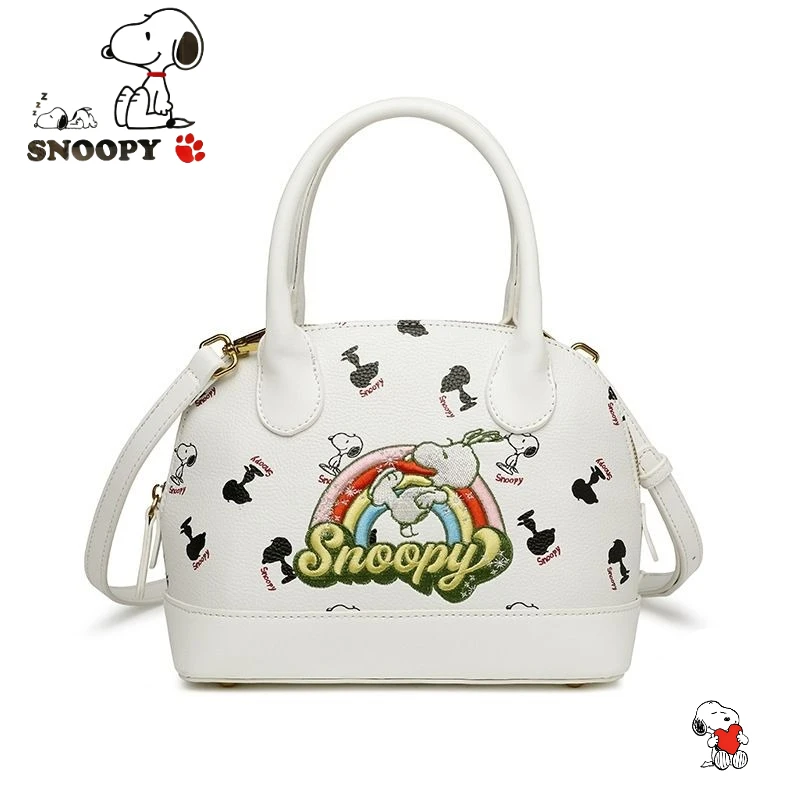 

Симпатичная сумочка с рисунком Снупи, креативная кавайная сумка для девочек с вышивкой в виде ракушки, сумка на плечо, аниме, периферийные устройства, подарок на Рождество и Хэллоуин.