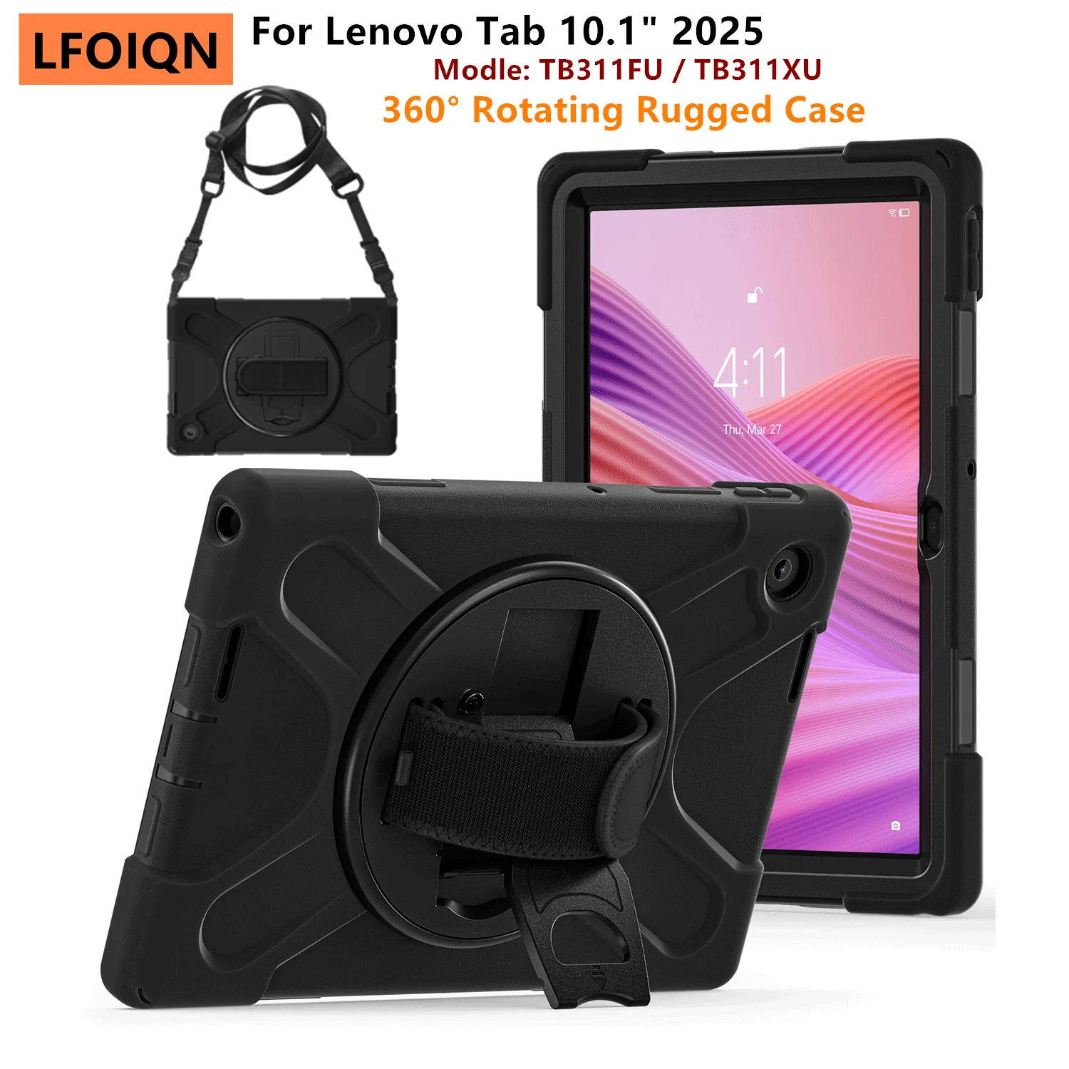 LFOIQN Kinderhülle für Lenovo Tab 10.1 2025 Tablet Robuste Stoßfeste Schutzhülle für Lenovo Tab 10 1 2025 TB311FU TB311XU 10,1 Zoll Hülle