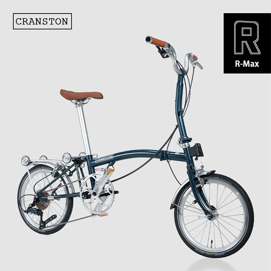 CRANSTON 20 Inch 9 Speed Dual V-Brake Portable CRMO Tri Fold Frame 53T CNC Crankset 20 Inch Wheel Folding City Bicycle