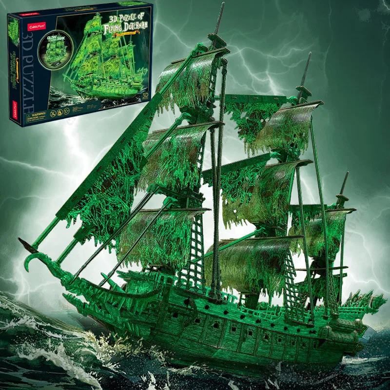 3D Three-dimensional Assembling Pirate Ship Model  Model Assembling Difficult DIY Ship Model Adult Crafts Men Gifts Model Kits