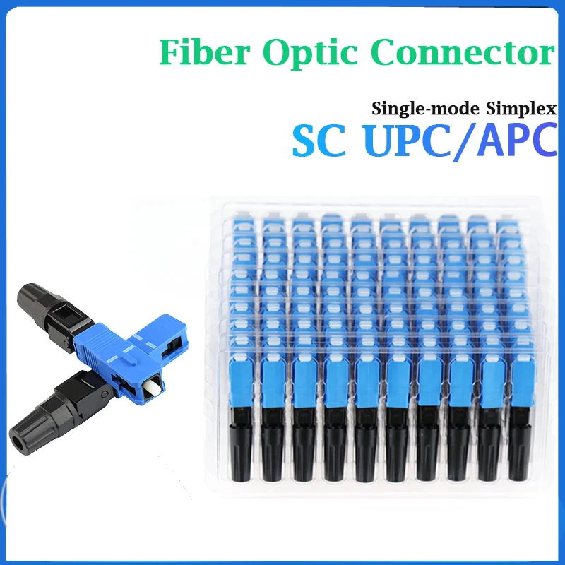Fiber Optic Fast Connector FTTH SC APC Single Mode Fiber Optic Adapter SC UPC FTTH SC Fiber Connector Field Assembly