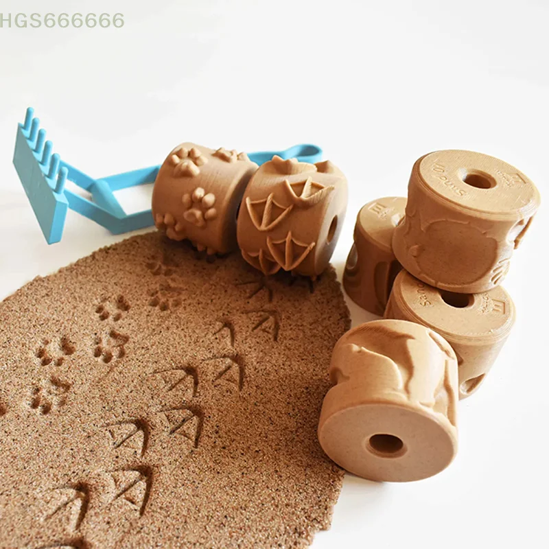 

Sand Texture Rollers Footprint Shell Pattern DIY Art Stamp Perfect For Sand Play And Sensory Activities Clay Texture Rollers