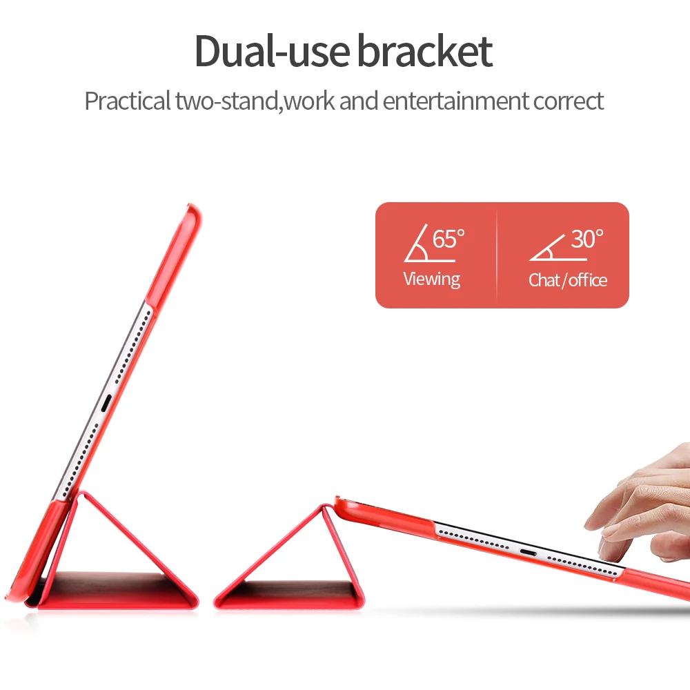 Per iPad Air 2 Air 1 Cover A1474 A1566 custodia intelligente per supporto in pelle PU con riattivazione automatica del sonno