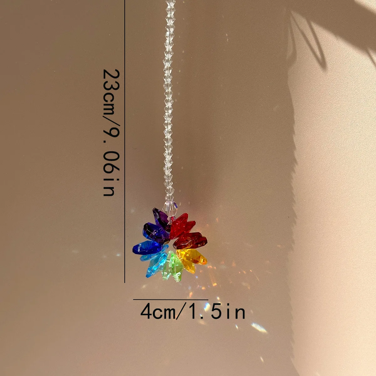 Crystal Beads Crystal Prism Elegant Sparkling Shiny Sun Catcher Pendant Eye-Catching Rainbow Maker For Garden Ornament New 2025