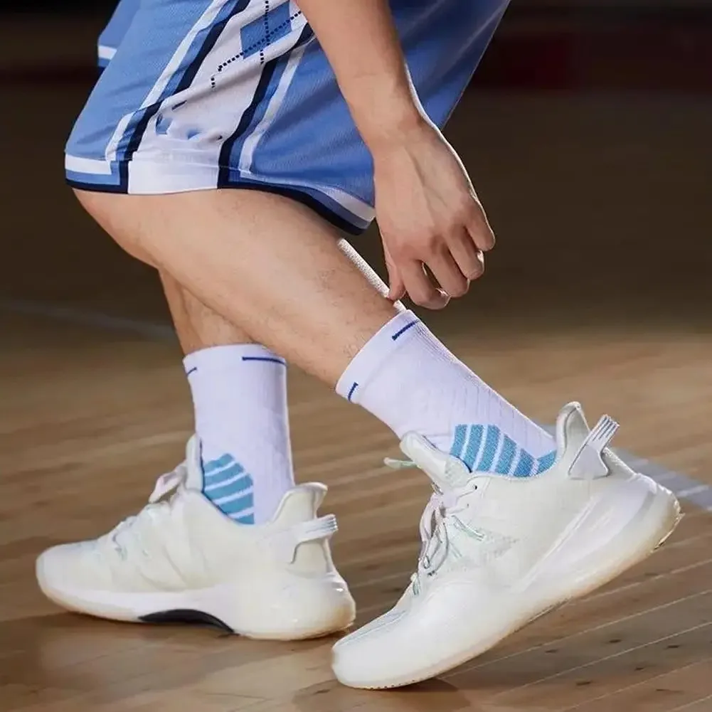 1 paio di calzini da basket professionali calzini sportivi da allenamento con fondo asciugamano addensato calzini antiscivolo con protezione alla