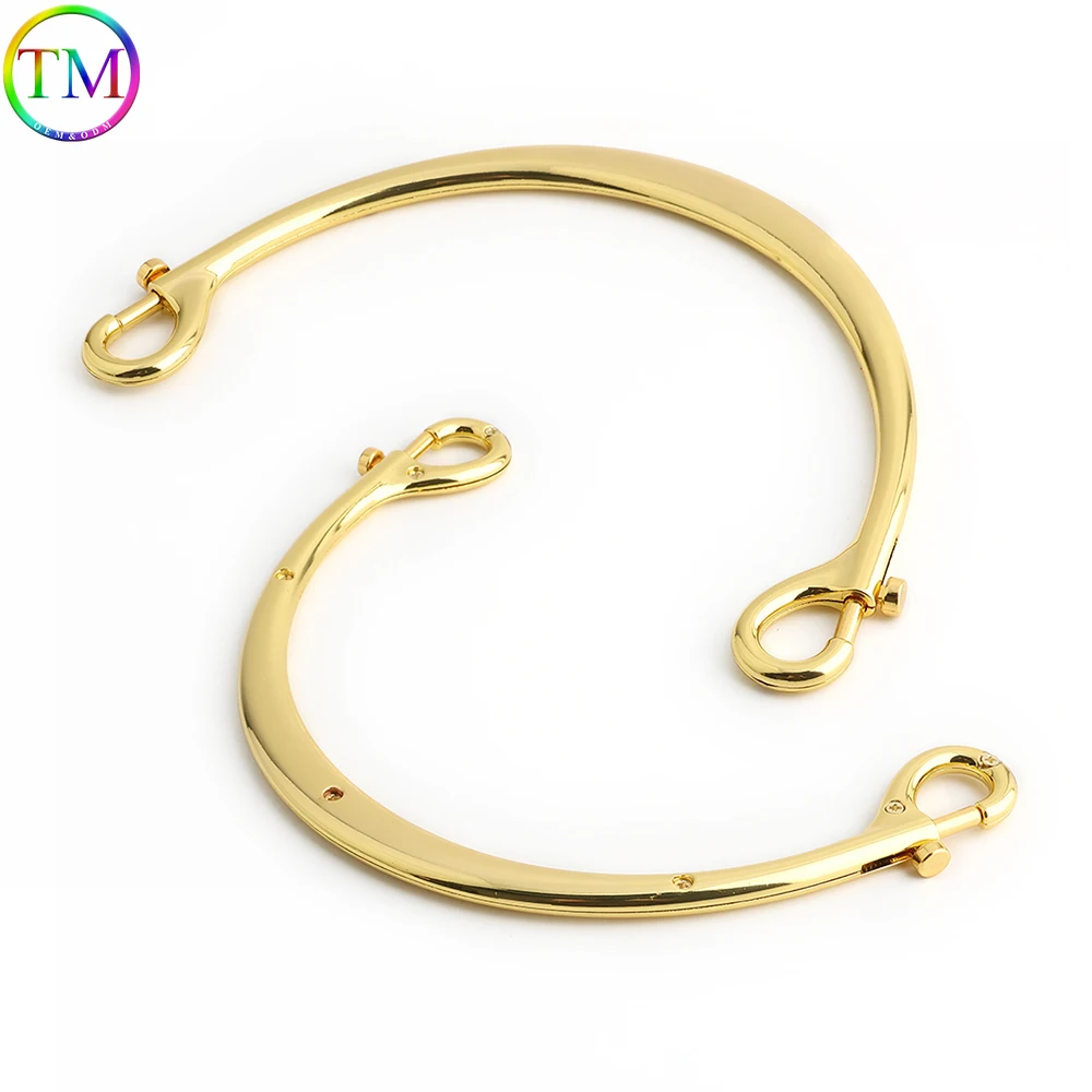 2/10 قطعة حقيبة ذهبية سلسلة مقبض محفظة مقابض إطار المعصم بين قوسين DIY بها بنفسك يدويا للمرأة حقيبة كتف مقبض الملحقات