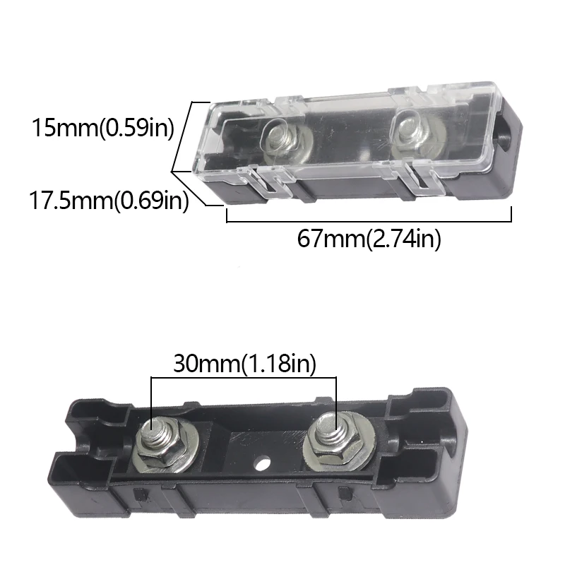 【1Set】 Car fuse holder 32V Safety Plate Base Car Carrier Fuse Box Bolt Type 20A 30A 40A 50A 60A 70A 80A 90A 100A 150A 175A 200A