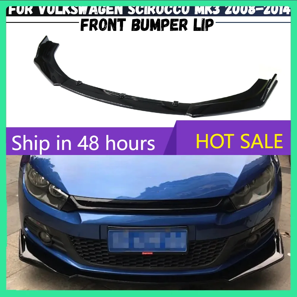 Nuevo para Volkswagen VW Scirocco MK3 TDI TSI TFSI 2008-2014, Alerón Delantero, Divisor de Parachoques, Canards, Difusor, Kit de Carrocería