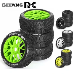 4pcs 110mm 1/8 RC Off-Road Buggy Wheels Tire 17mm Hex for ARRMA Typhon Talion Traxxas Redcat Team Losi Kyosho HPI HSP VRX RC Car