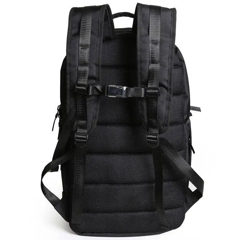 Men Customized Logo Black Outdoor Gym Leisure Daily Sport Backpack With Shoes Compartment