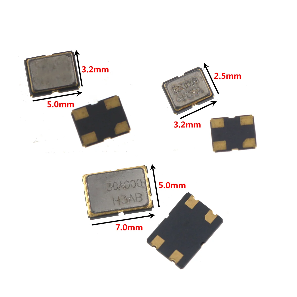 2PCS Active crystal oscillator 4PIN SMD 3225 4M 6M 8M 10M 12M 16M 20M 24M 25M 27M 30M 32M 40M 48M 50M 54M 100M 3.579545M 4.9152M