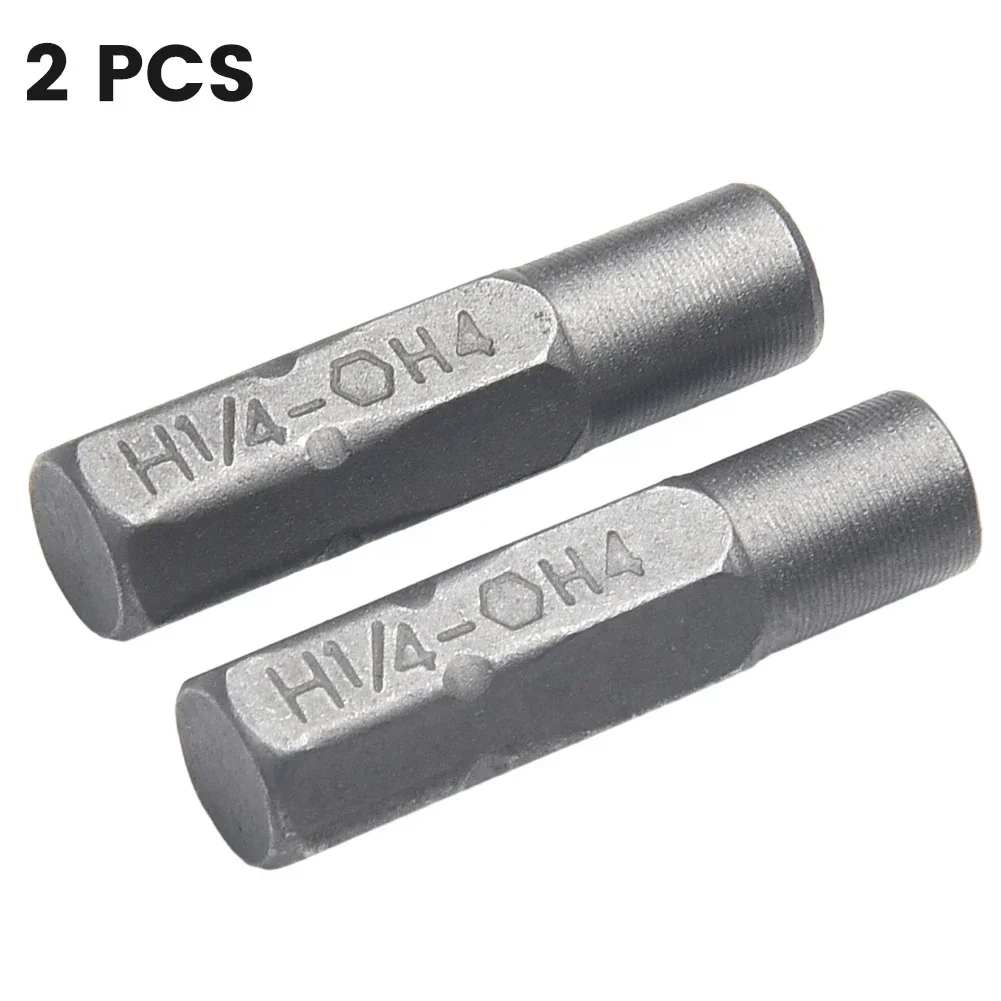 2pc 6.35mm 1 4  Insert Bit Adapter To System 4mm Hex Shank Bit Adapter Electric Screwdriver Tool Bit Socket Adaptor Holder