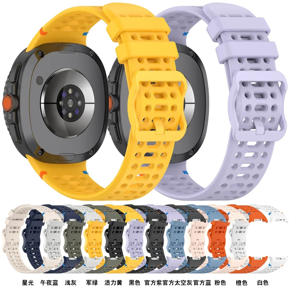 Sliding Buckle Triple Row Adjustable Silicone Strap For Samsung Galaxy Watch 9 8 40mm 44mm 8 Classic 46mm Soft Comfort Unisex