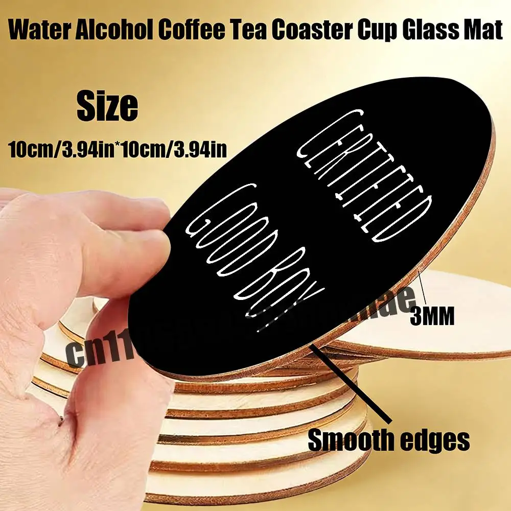 

Сертифицированный подстаканник Good Boy для воды, кофе, чая, 10 см, круглый, деревянный, нескользящий, декоративный