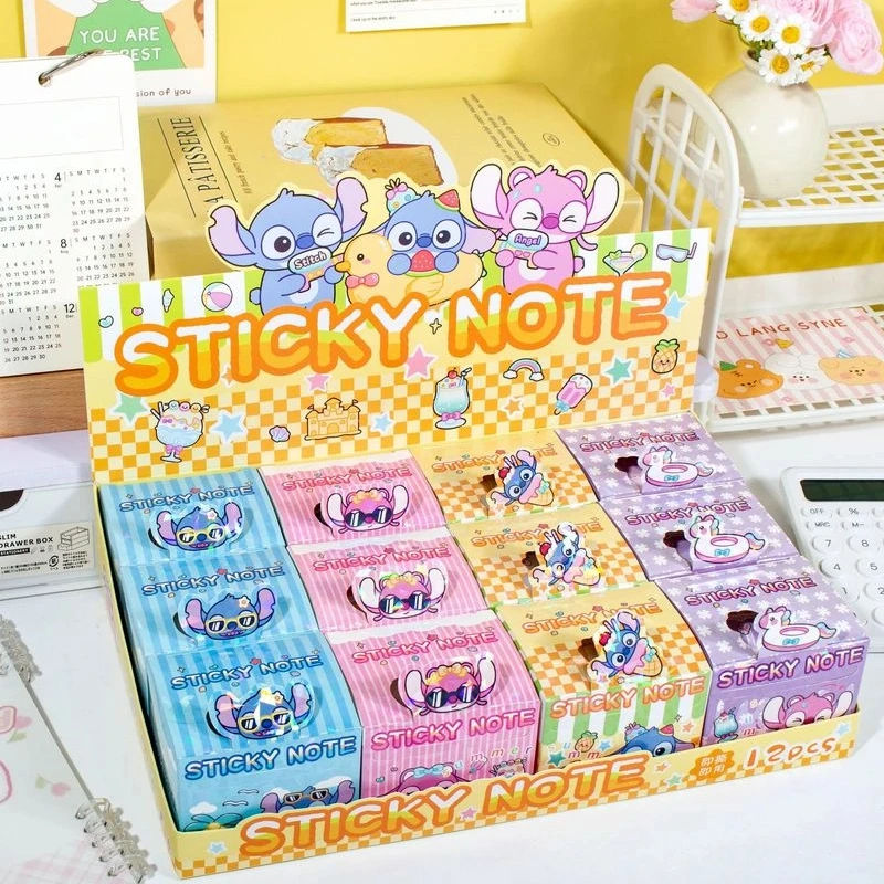 

4/12 шт., стикеры с длинными ушками Диснея, стикеры с мультяшными сообщениями, выдвижные наклейки, этикетки, студенческие канцелярские принадлежности, подарок