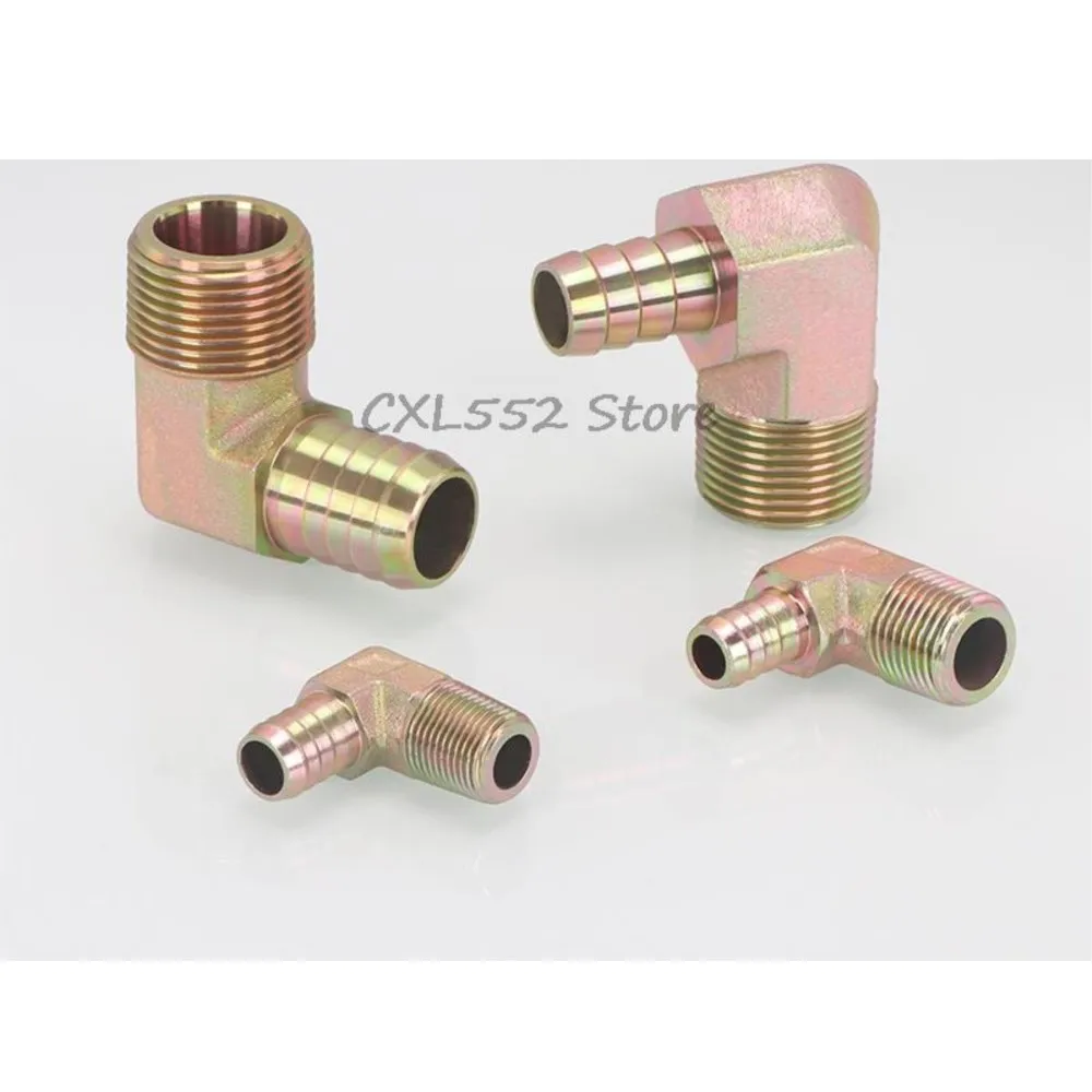 

2Pcs 1/4" 3/8" 1/2" 3/4" Male Thread to 6 8 10 12 13 16 19mm Hose High Pressure Elbow Quick Connector