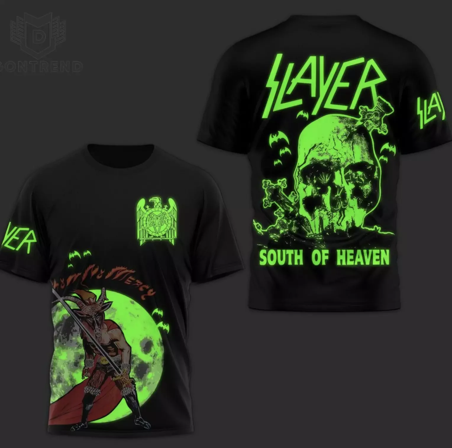 Popular Metal Rock Band Slayer 3D Print T-shirts Men's Hip Hop Style Street TShirt Fashion Short Sleeve Top Oversized Streetwear image 3