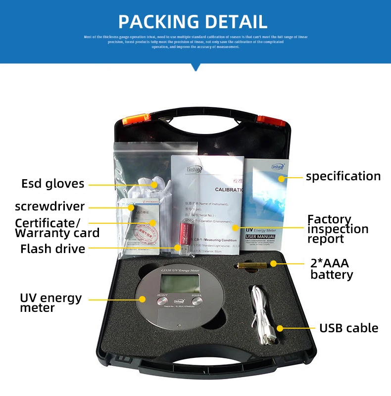 Discount 128 UV Energy Meter Intensity Radiometer Portable Ultraviolet Intensity Measurement for UV Lamp Source Measurement