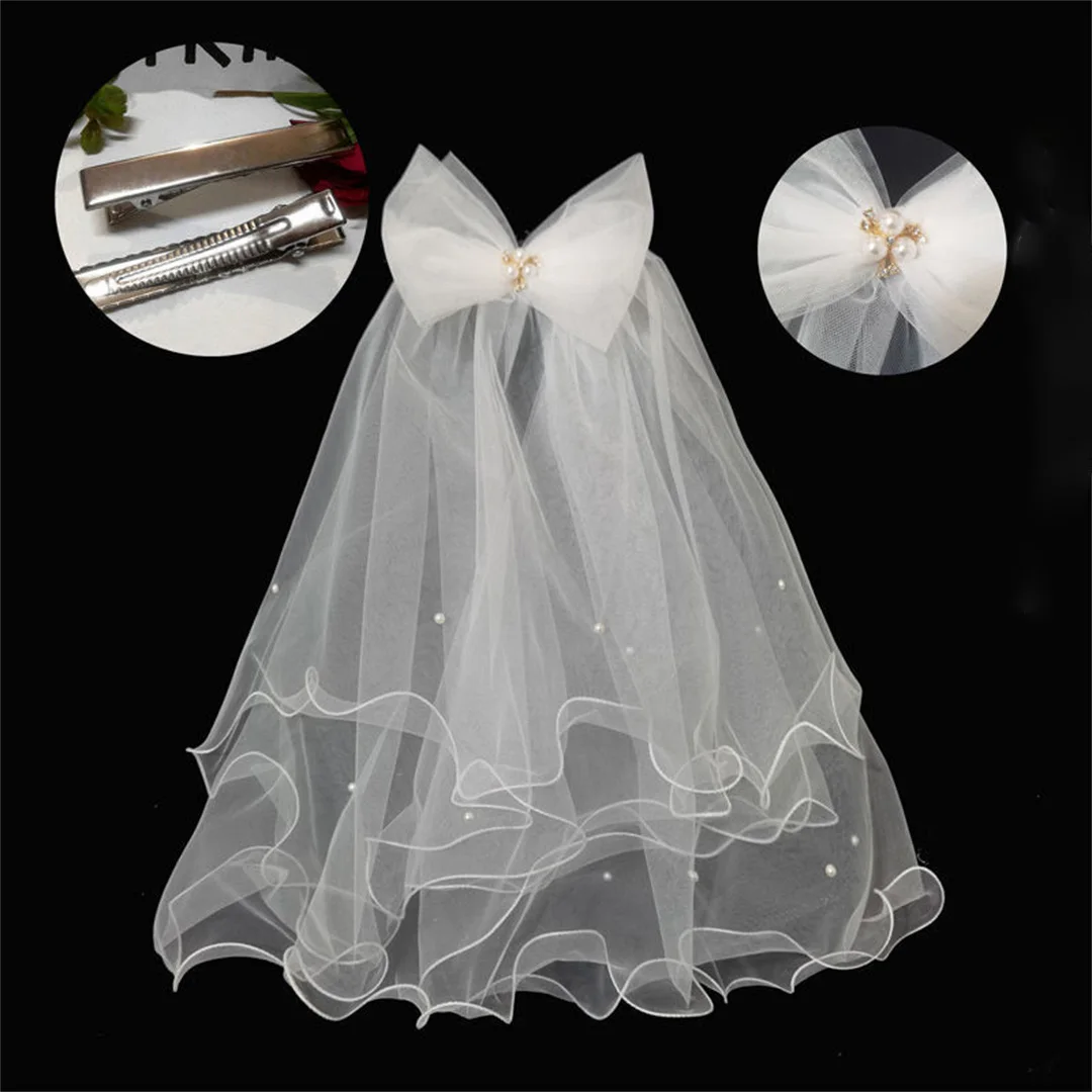 Veil light with light Bridal wedding dress accessories for marriage proposal photo