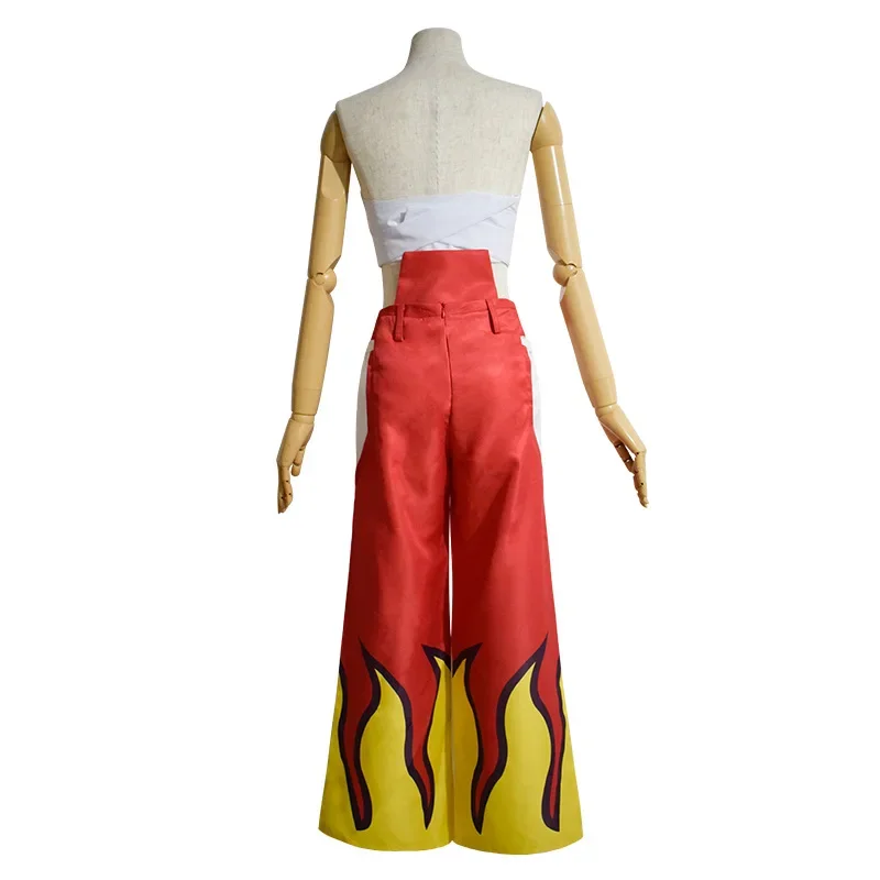 Cosplay Anime Cosplay Costume Cosplay Alosa Cos Women Japanese Anime Role Erza Scarlet Costume Pants White Tube Tops Red Cool Se