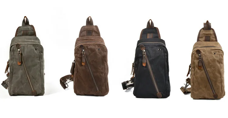 

Мужской рюкзак, старая холщовая нагрудная сумка двойного назначения, повседневный многофункциональный мужской небольшой рюкзак