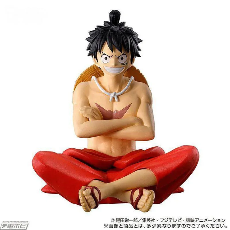 Original Bandai One Piece Capsule Toy Mini Figure Suwarasetai Real Luffy Yamato Set Gasha Anime Action Model Collectible Boy Toy