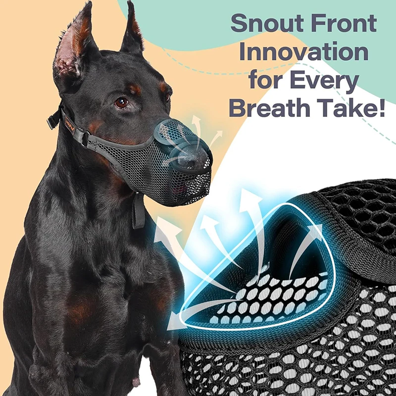 Large Medium Small Dogs Mesh Muzzle For Dog To Prevent Biting Chewing Licking Eating Soft Dog Muzzle