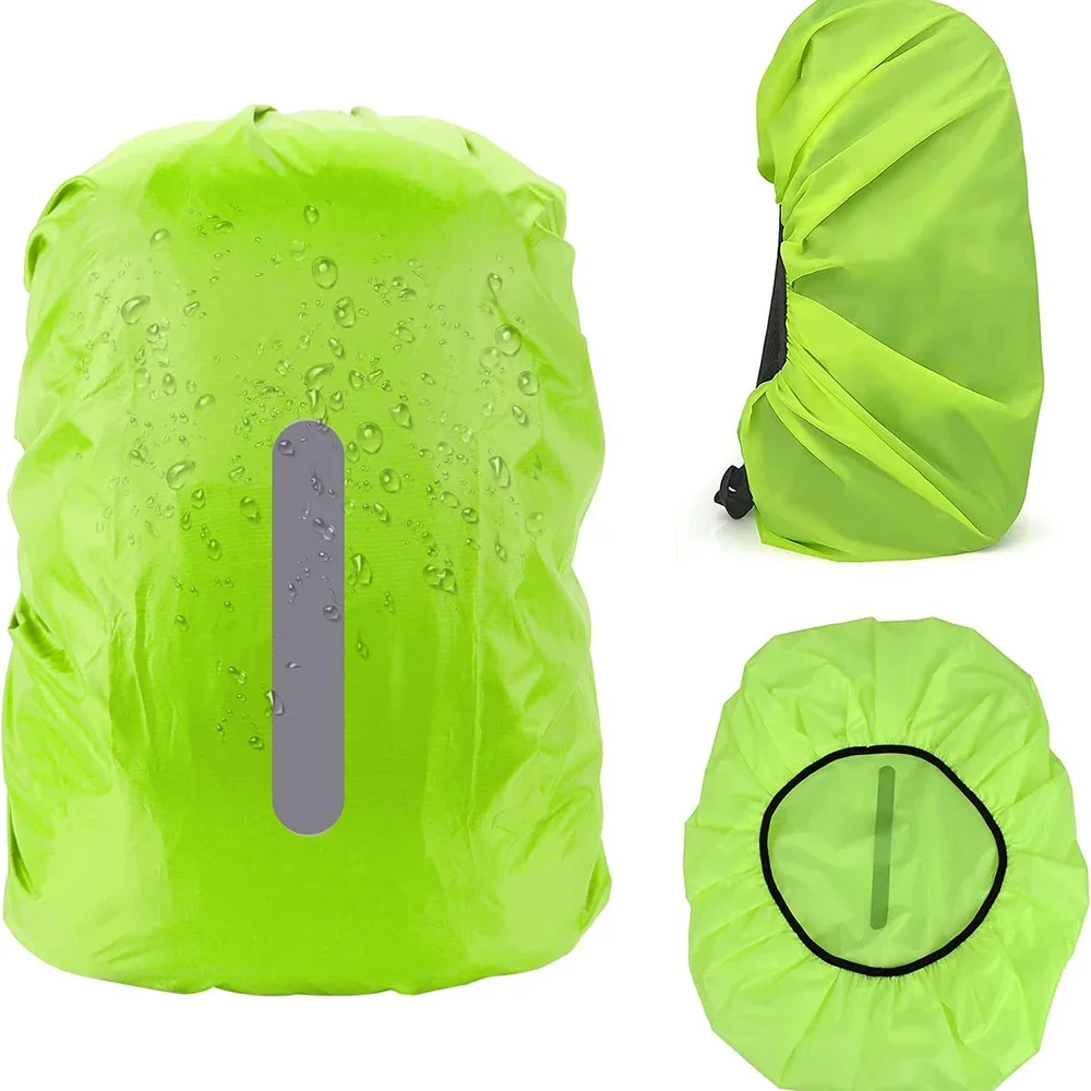 Reflektierende Wasserdichte Rucksack Regen Abdeckung Outdoor Sport Nacht Radfahren Sicherheit Licht Regen Abdeckung Fall Tasche Camping Wandern 10-70L – Detail 9