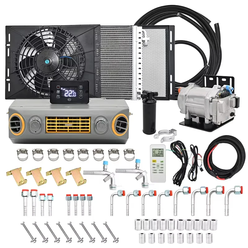 

Universal Electric Compressor Car A/C 12V/24V Truck Air Conditioning Systems Air Conditioner Unit For Camper Van