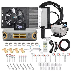 Uniwersalna sprężarka elektryczna klimatyzacja samochodowa 12 V/24 V systemy klimatyzacji do samochodów ciężarowych klimatyzator do kampera Van