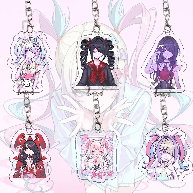 Needy Streamer Overload Acrylic Keychain Ame-chan Angel Pendant Cute Pixel Style Pendant Bag Decor Cosplay Props Festival Gift